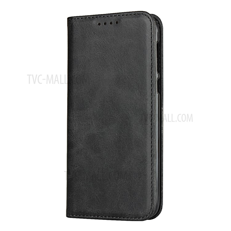 Auto-absorbed Wallet Stand Leather Phone Cover for Motorola Moto G7 Play - Black-2