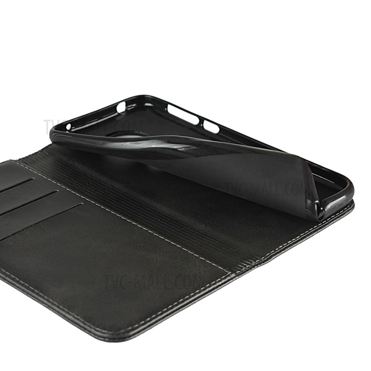 Auto-absorbed Leather Stand Case for Motorola Moto G7 Power - Black-7
