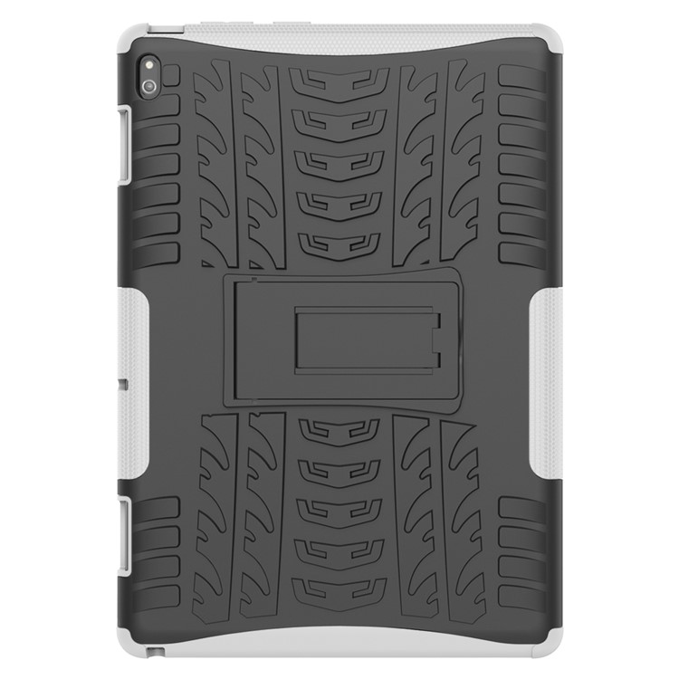 Anti-slip PC + TPU Hybrid Case with Kickstand for Lenovo Tab E10 TB-X104F - White-4