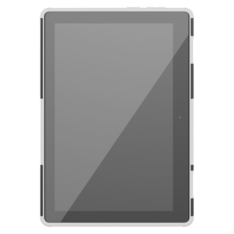 Anti-slip PC + TPU Hybrid Case with Kickstand for Lenovo Tab E10 TB-X104F - White-5