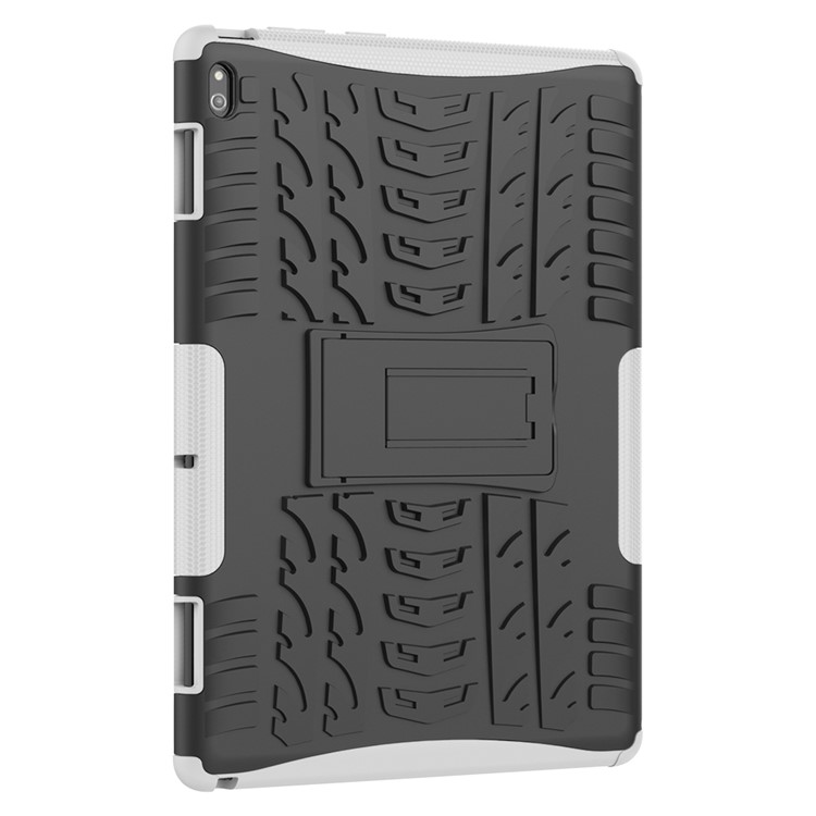 Anti-slip PC + TPU Hybrid Case with Kickstand for Lenovo Tab E10 TB-X104F - White-6