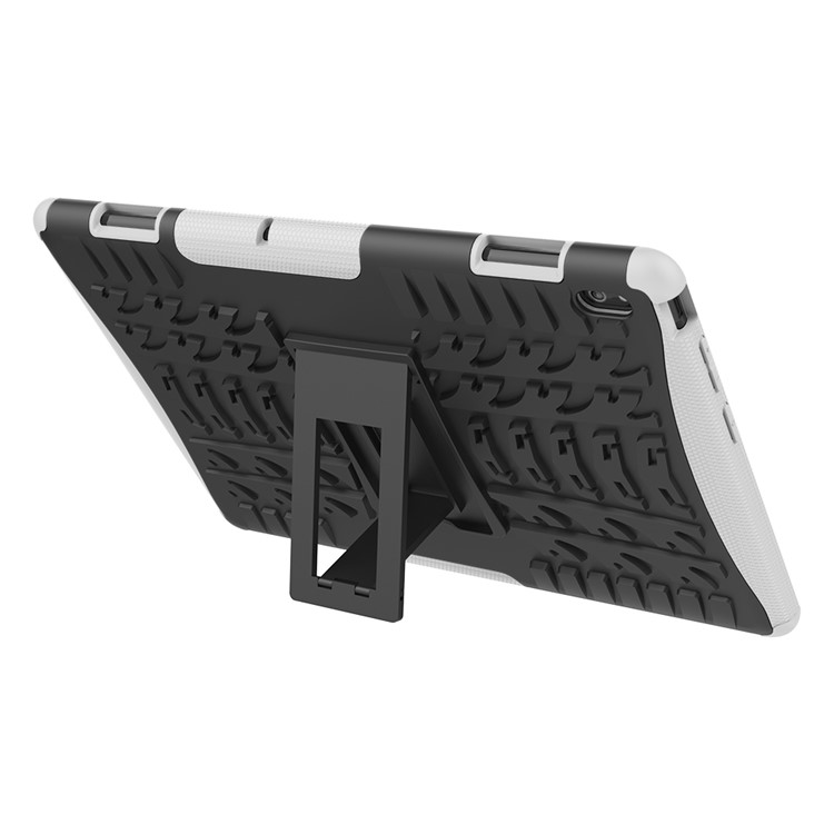 Anti-slip PC + TPU Hybrid Case with Kickstand for Lenovo Tab E10 TB-X104F - White-7