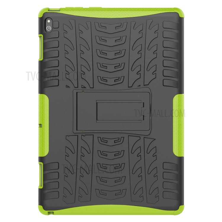 Anti-slip PC + TPU Hybrid Case with Kickstand for Lenovo Tab E10 TB-X104F - Green-4