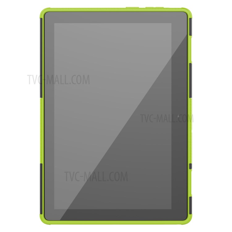 Anti-slip PC + TPU Hybrid Case with Kickstand for Lenovo Tab E10 TB-X104F - Green-5