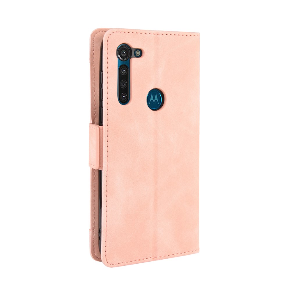 Wallet Stand Flip Leather Phone Shell for Motorola Moto G8 Power - Rose Gold-6