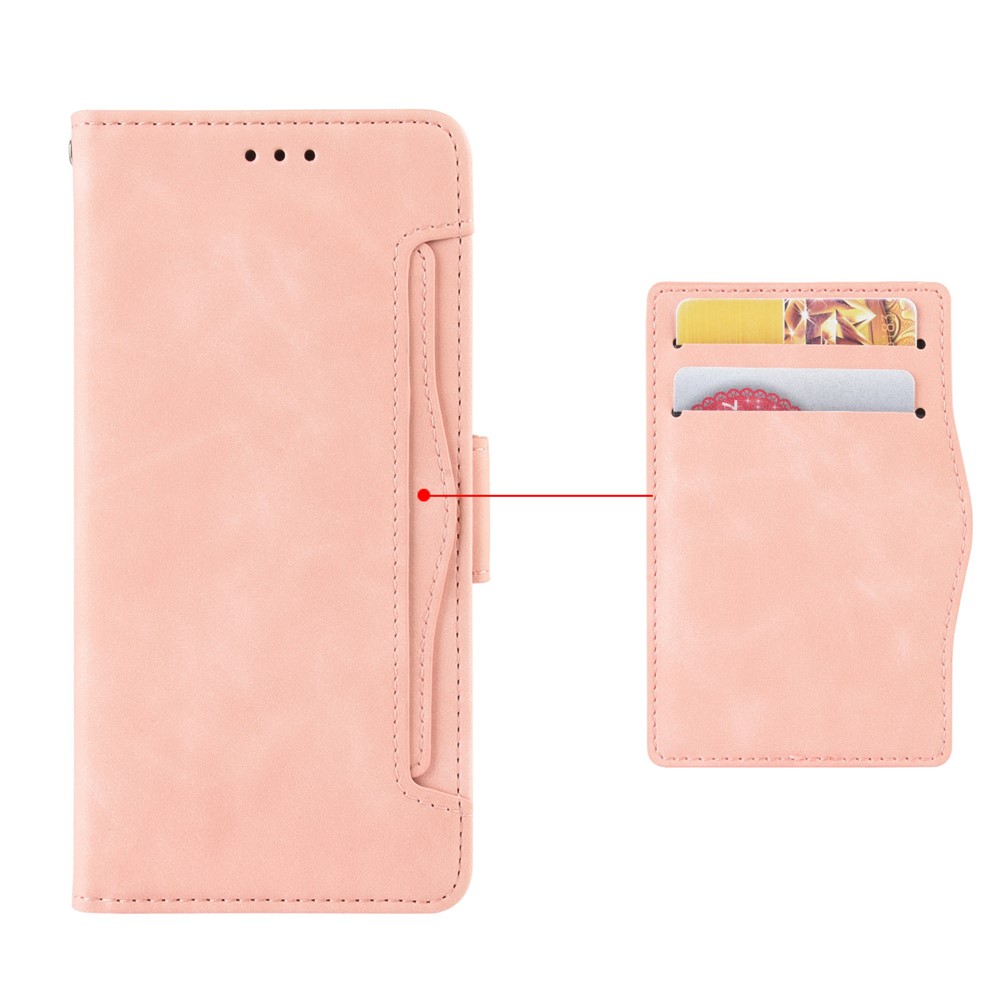 Wallet Stand Flip Leather Phone Shell for Motorola Moto G8 Power - Rose Gold-8