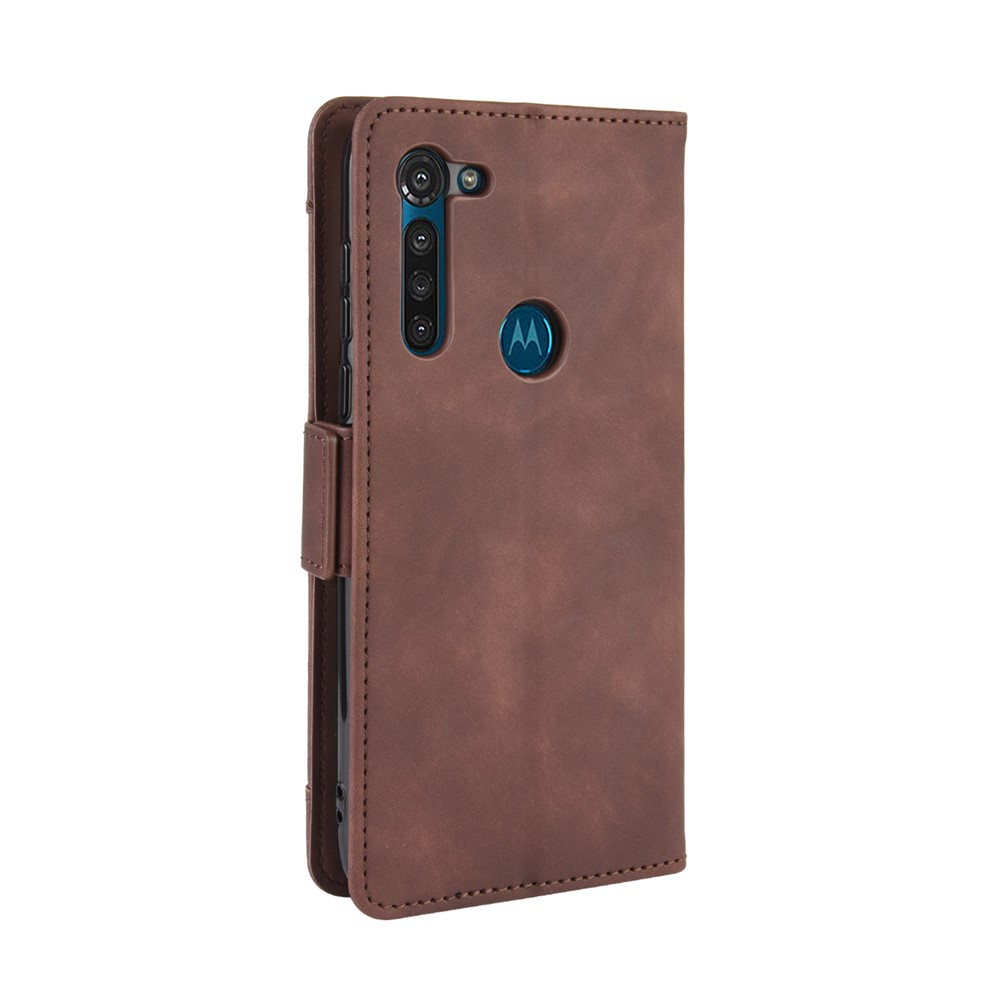Wallet Stand Flip Leather Phone Shell for Motorola Moto G8 Power - Brown-6