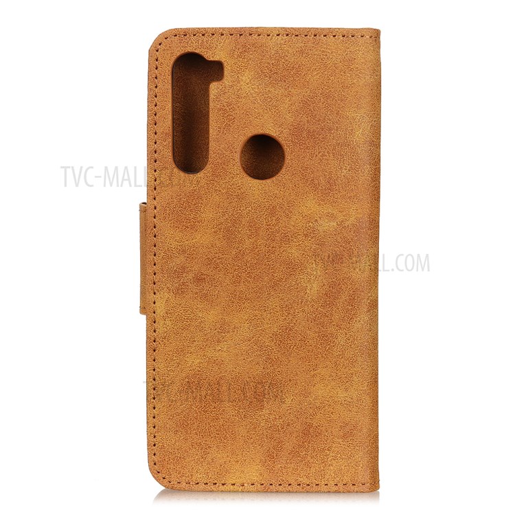 Vintage Style Split Leather Wallet Stand Phone Shell for Motorola Moto G Stylus - Brown-11