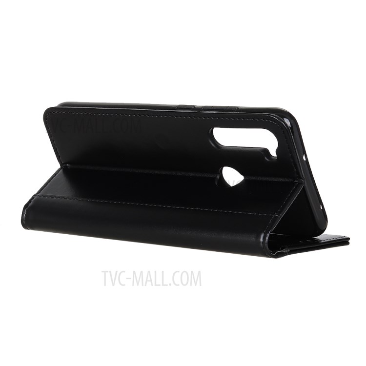 Auto-absorbed Split Leather Wallet Case with Stand Shell for Motorola Moto G Stylus - Black-9