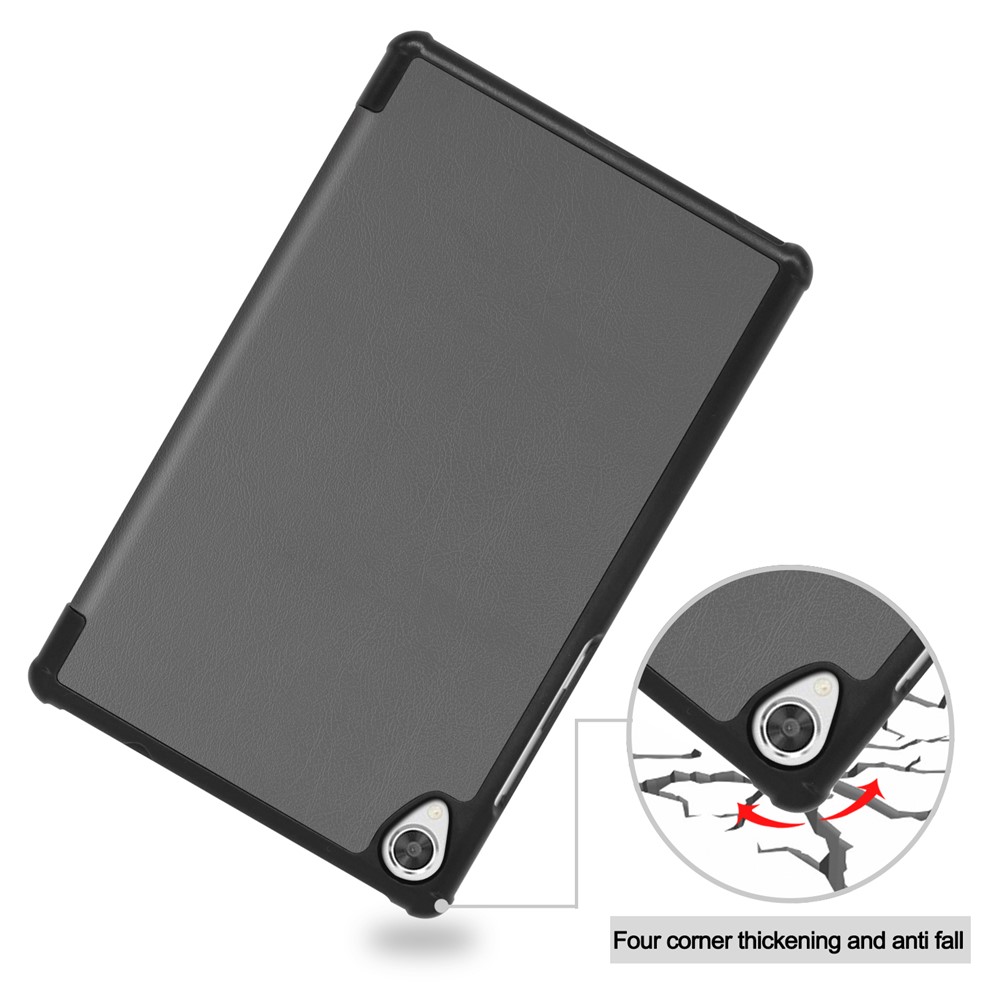 Tri-fold with Stand Leather Tablet Cover for Lenovo Tab M8 HD8505/8705 - Grey-8