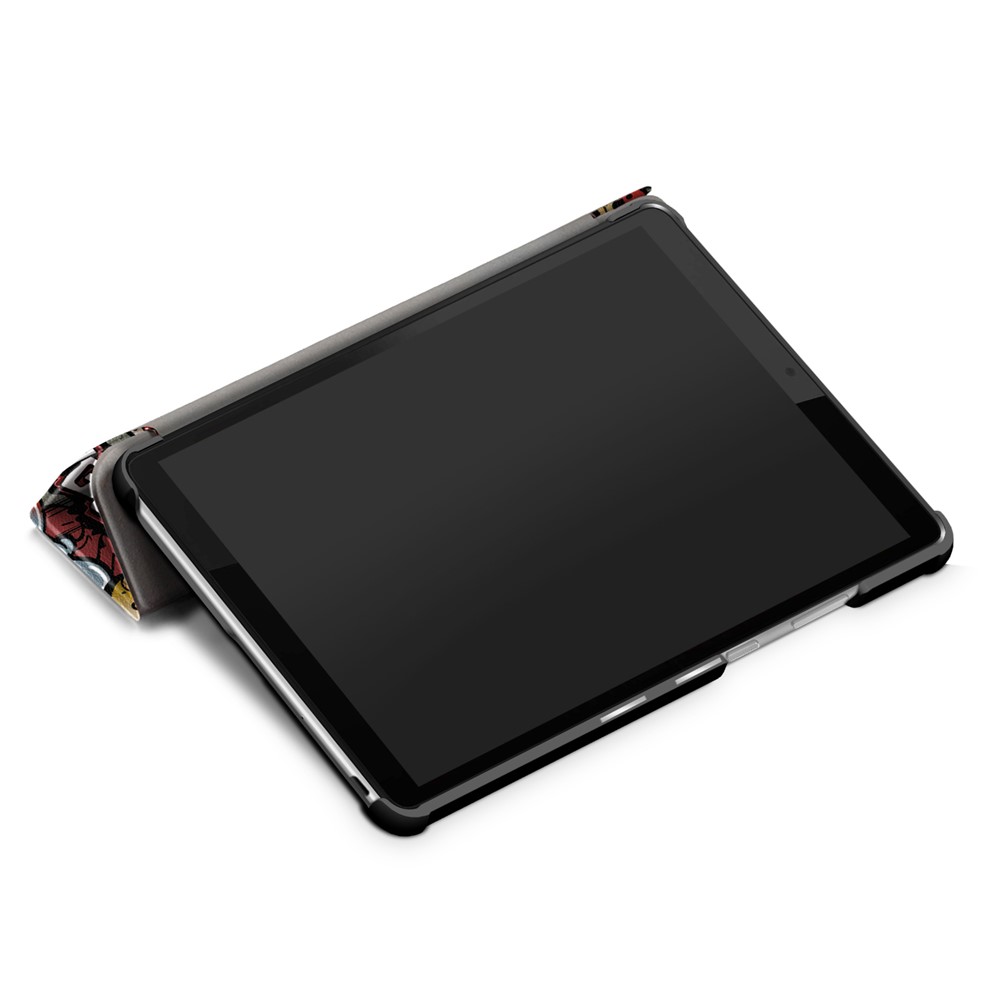 Printing Surface Tri-fold PU Leather Smart Cover for Lenovo Tab M8 HD8505/8705 - Graffiti Pattern-8