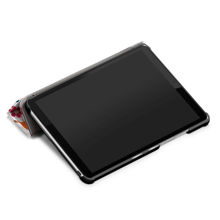 Printing Surface Tri-fold PU Leather Smart Cover for Lenovo Tab M8 HD8505/8705 - Pretty Butterflies Pattern-8