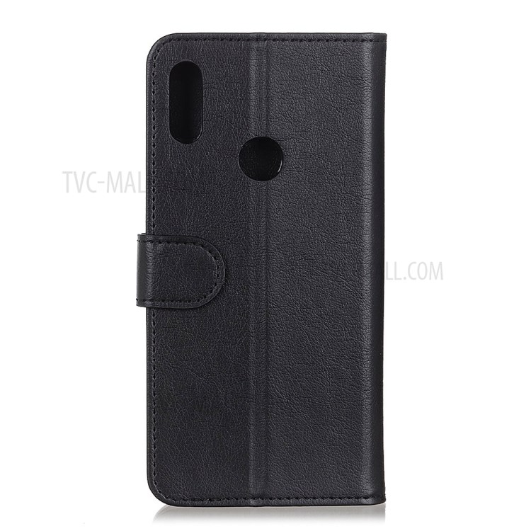 Litchi Texture Wallet Stand Leather Magnetic Case Shell for Motorola Moto E (2020) - Black-6