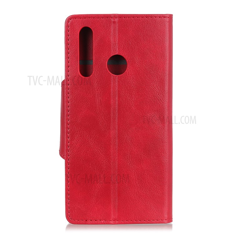Wallet Leather Stand Case for Motorola Moto G Power - Red-11