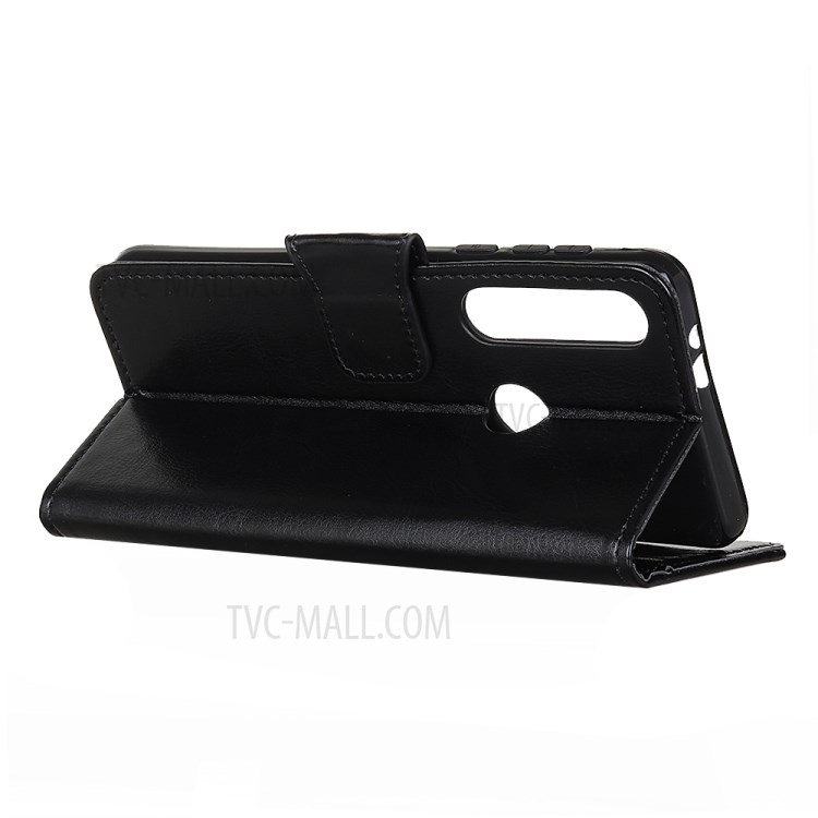 Crazy Horse Wallet Leather Stand Case for Motorola Moto G Power - Black-9