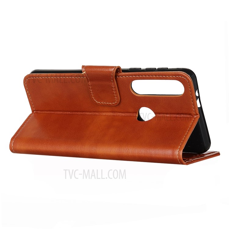 Crazy Horse Wallet Leather Stand Case for Motorola Moto G Power - Brown-9