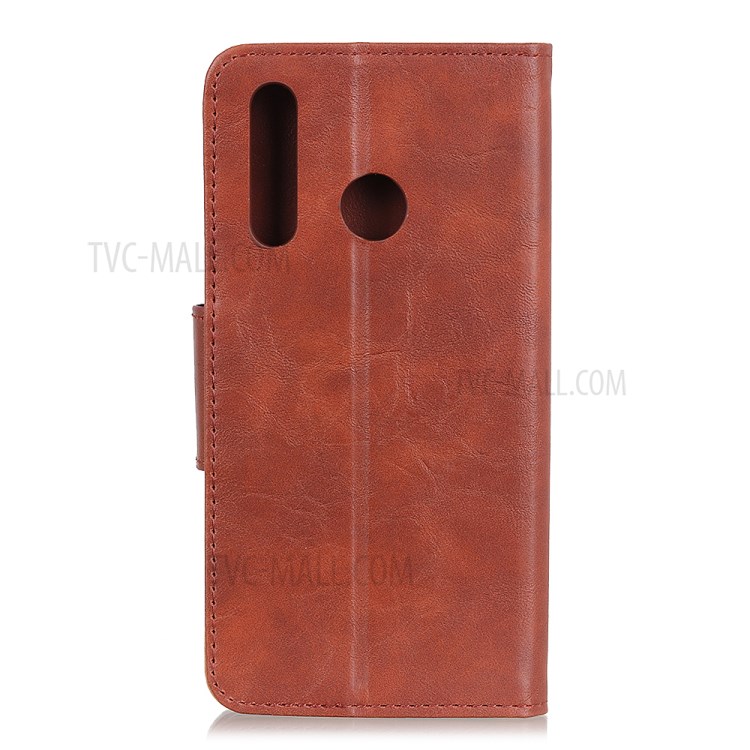 Crazy Horse Wallet Leather Stand Case for Motorola Moto G Power - Brown-11