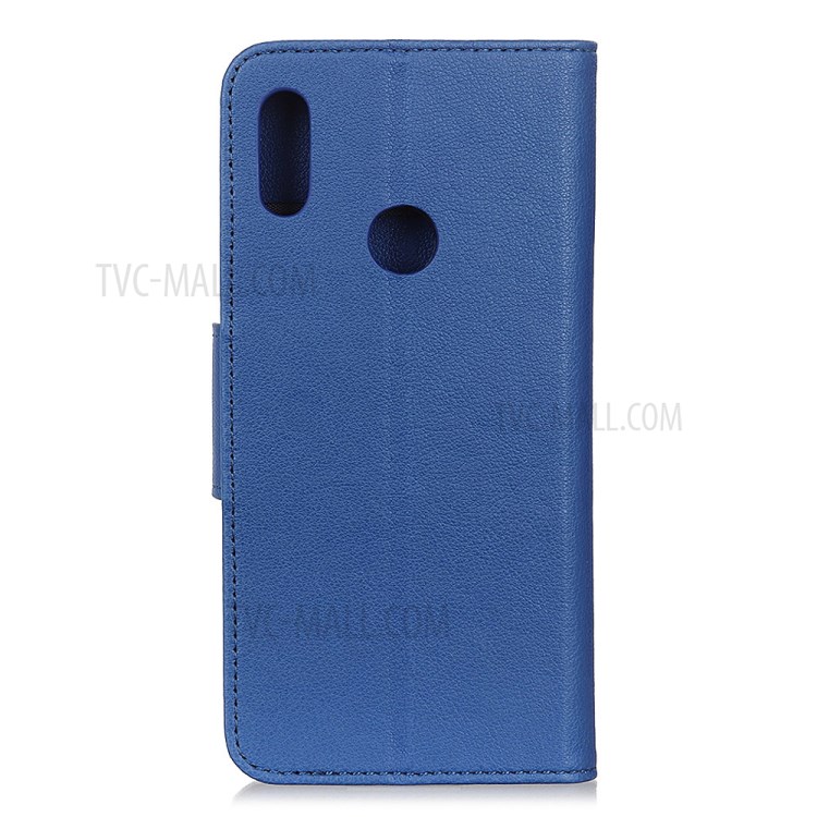 Litchi Skin Leather Wallet Case for Motorola Moto G Power - Blue-9