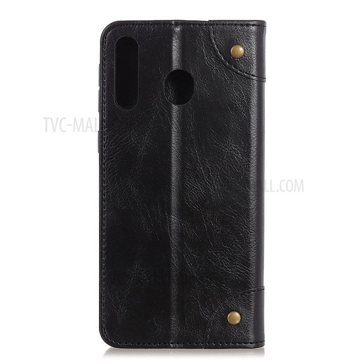 Crazy Horse Auto-absorbed Split Leather Wallet Case for Motorola Moto G Power - Black-9