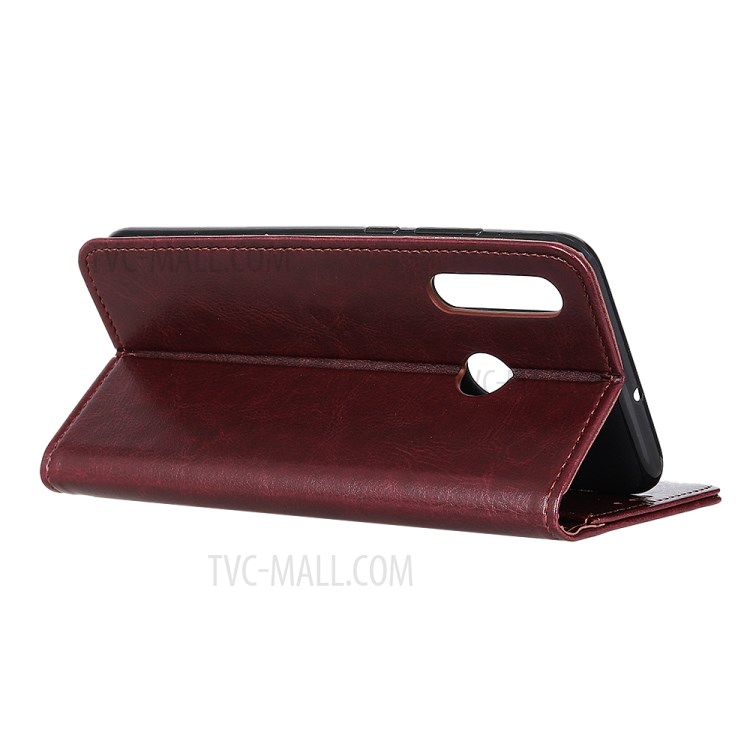 Crazy Horse Leather Wallet Cover Phone Case for Motorola Moto G Power - Brown-4