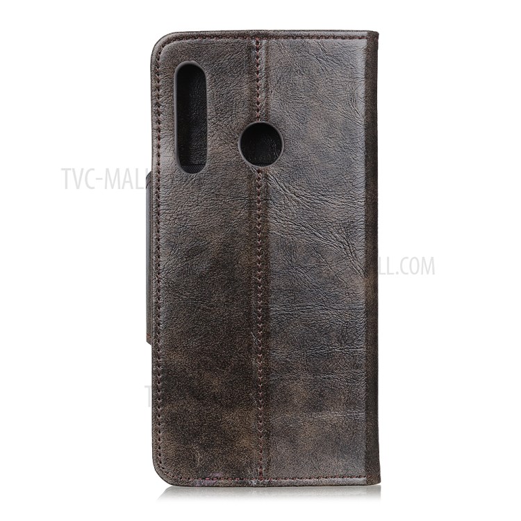 Wallet Stand Leather Flip Case Phone Shell for Motorola Moto G Power - Coffee-1