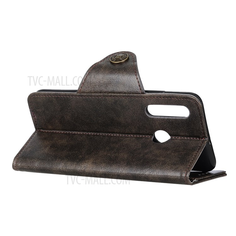 Wallet Stand Leather Flip Case Phone Shell for Motorola Moto G Power - Coffee-5