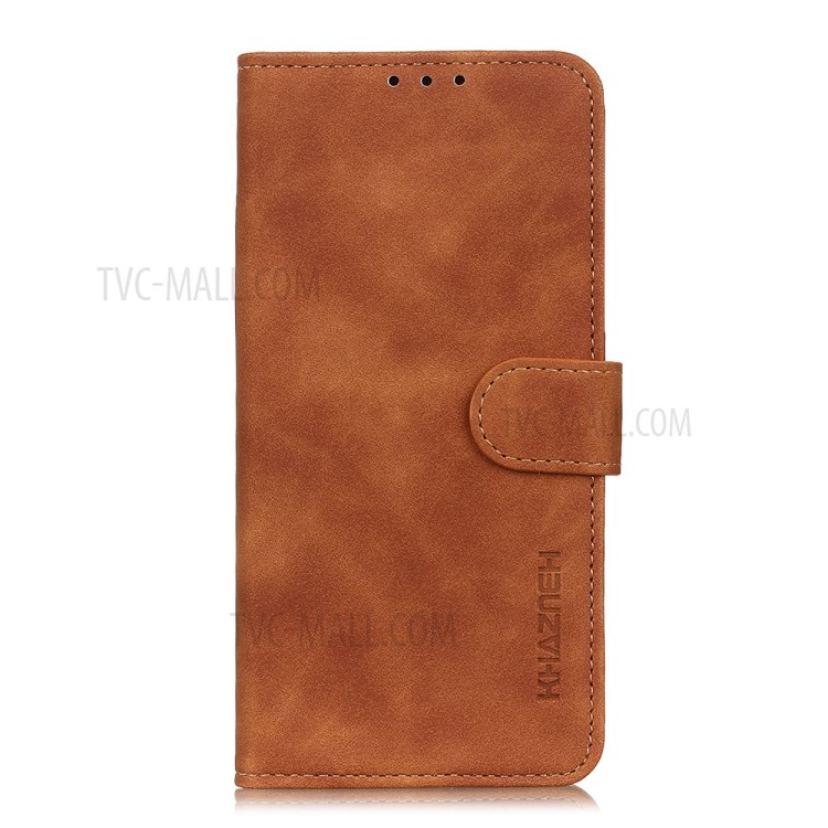 KHAZNEH Vintage Style Wallet Leather Stand Case for Motorola Moto G Stylus / G Pro - Brown-4