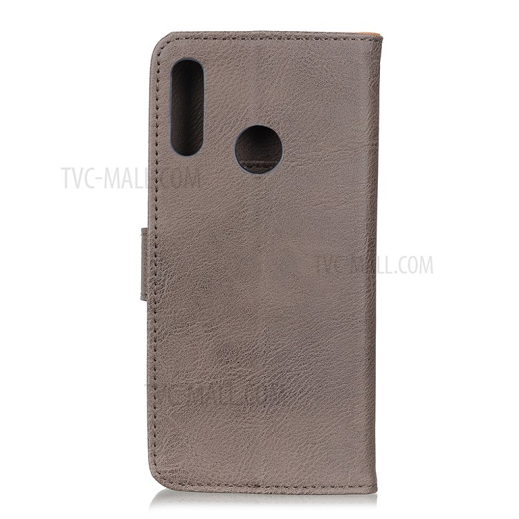 KHAZNEH Wallet Stand Leather Case Phone Cover for Motorola Moto E (2020) - Khaki-2