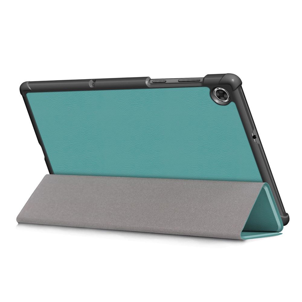 Tri-fold Leather Stand Case for Lenovo Tab M10 FHD Plus X606F - Green-8