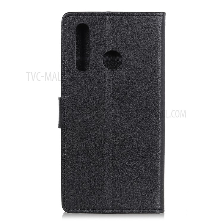 Litchi Skin Magnetic Leather Stand Case for Motorola Moto E7 - Black-6