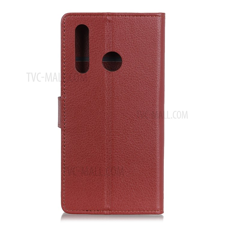 Litchi Skin PU Leather Wallet Case for Motorola Moto G Power - Brown-11