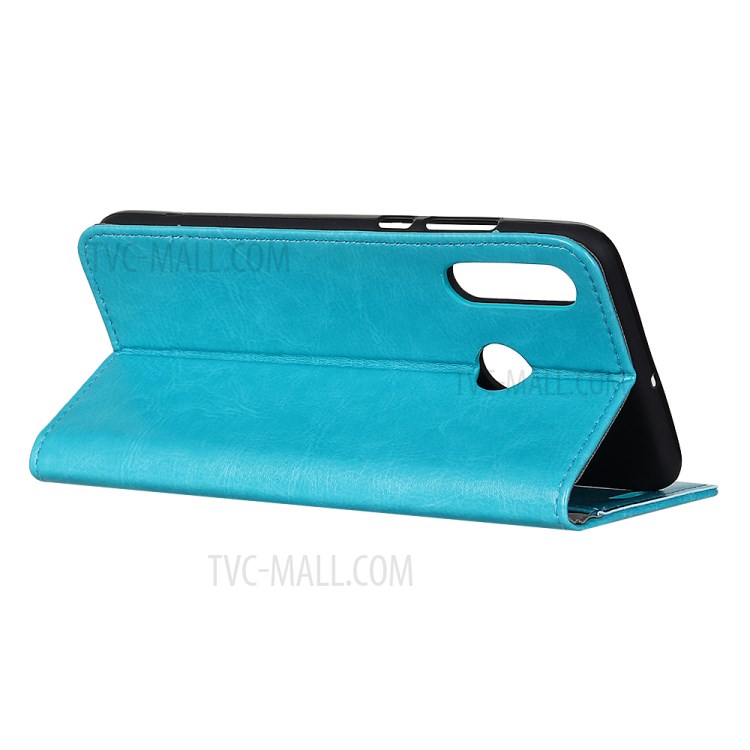 Crazy Horse Texture Wallet Stand Leather Protective Case for Motorola Moto G Power - Blue-10