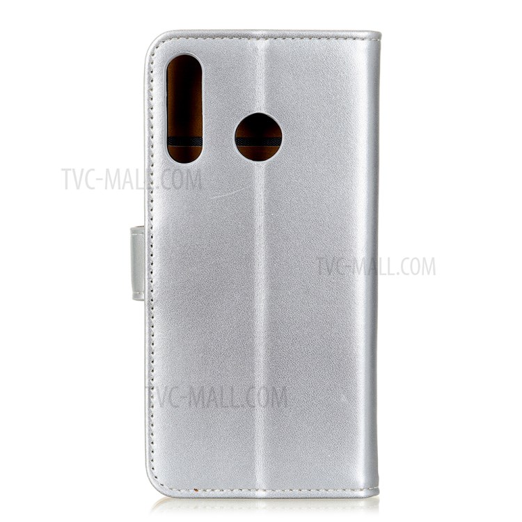 With Wallet Leather Stand Case for Motorola Moto E (2020) - Silver-9