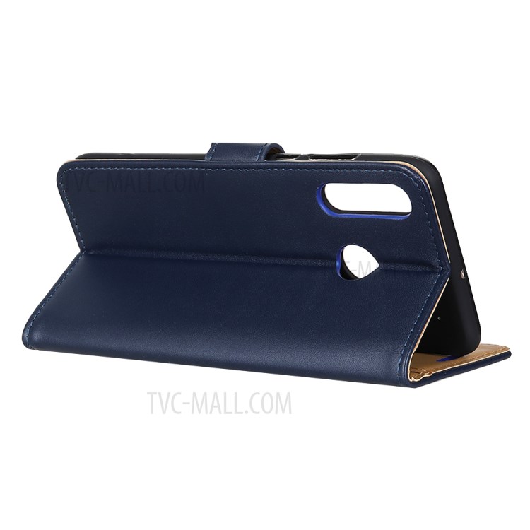 With Wallet Leather Stand Case for Motorola Moto E (2020) - Blue-8