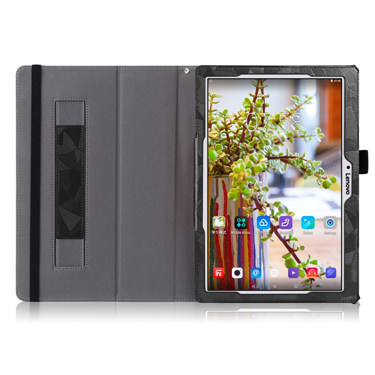 Maple Leaf Texture Smart Leather Case for Lenovo Tab 2 X30 A10-30F with Handy Strap - Black-6