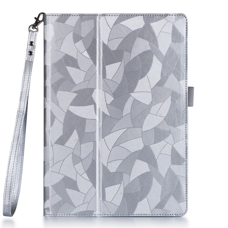 Maple Leaf Texture Tablet Leather Cover for Lenovo Tab 2 X30 A10-30F with Handy Strap - Silver / Grey-1