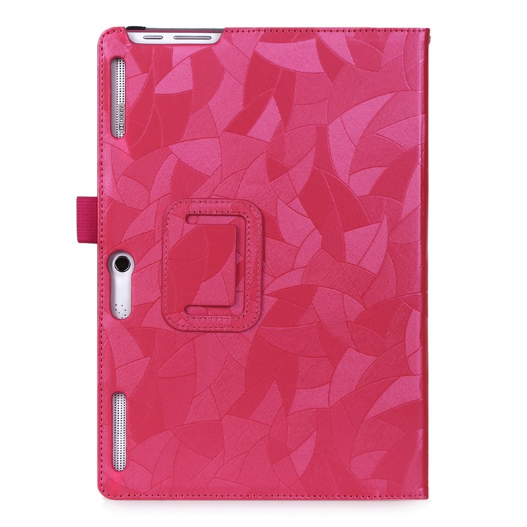 Maple Leaf Texture Smart Leather Case for Lenovo Tab 2 X30 A10-30F with Handy Strap - Red-2