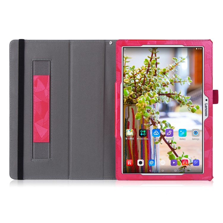 Maple Leaf Texture Smart Leather Case for Lenovo Tab 2 X30 A10-30F with Handy Strap - Red-6