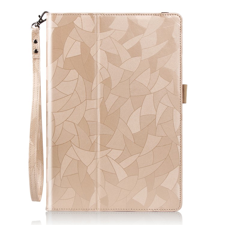 Maple Leaf Grain Smart Leather Cover for Lenovo Tab 2 X30 A10-30F with Handy Strap - Gold-1