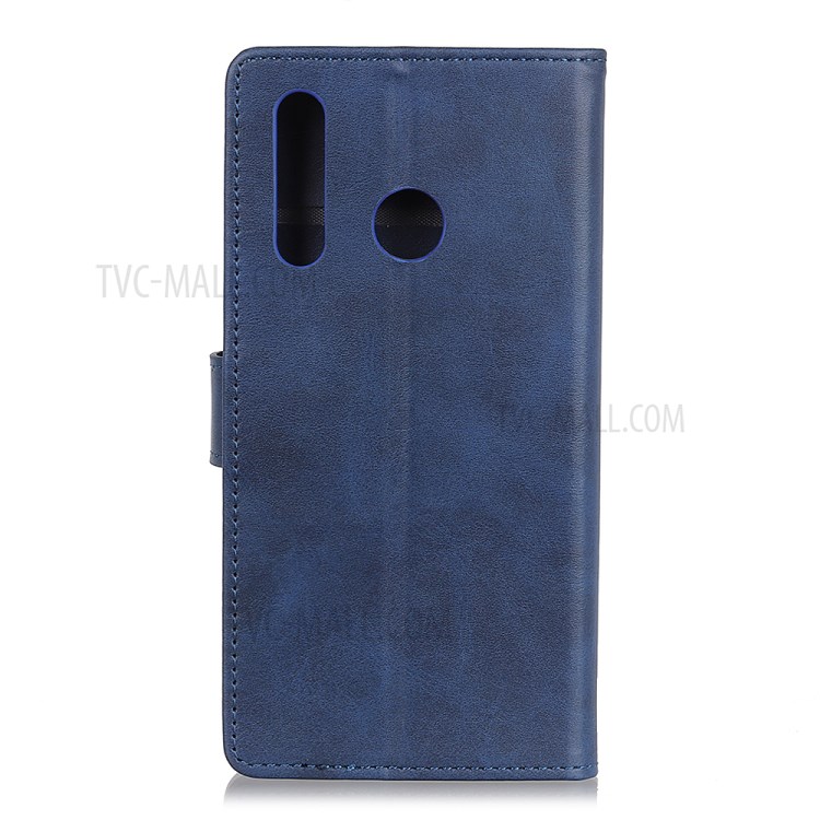 Bi-color Unique Leather with Wallet Cover for Motorola Moto G Power - Blue-11