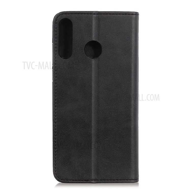 Auto-absorbed Split Leather Wallet Case for Motorola Moto E (2020) - Black-7