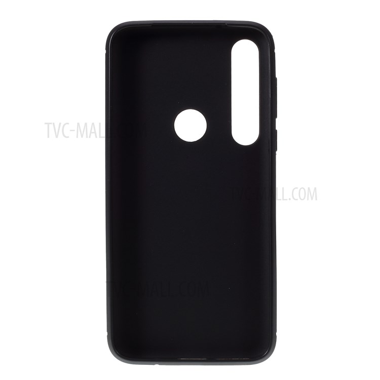 Carbon Fiber Texture TPU Case Accessory for Motorola Moto G8 Plus - Black-3
