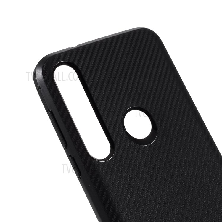 Carbon Fiber Texture TPU Case Accessory for Motorola Moto G8 Plus - Black-4