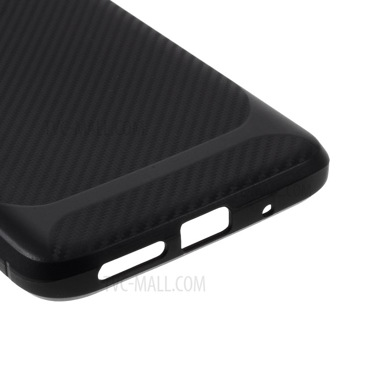 Carbon Fiber Texture TPU Case Accessory for Motorola Moto G8 Plus - Black-6