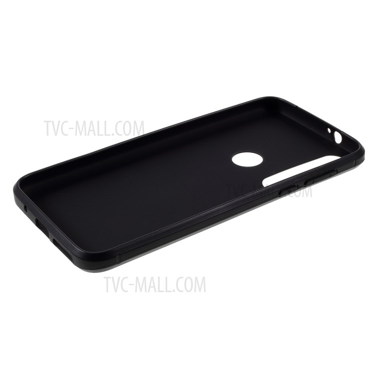 Carbon Fiber Texture TPU Case Accessory for Motorola Moto G8 Plus - Black-7