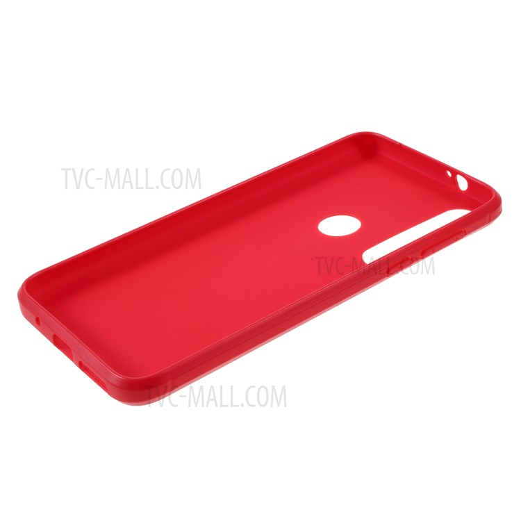 Carbon Fiber Texture TPU Case Accessory for Motorola Moto G8 Plus - Red-5
