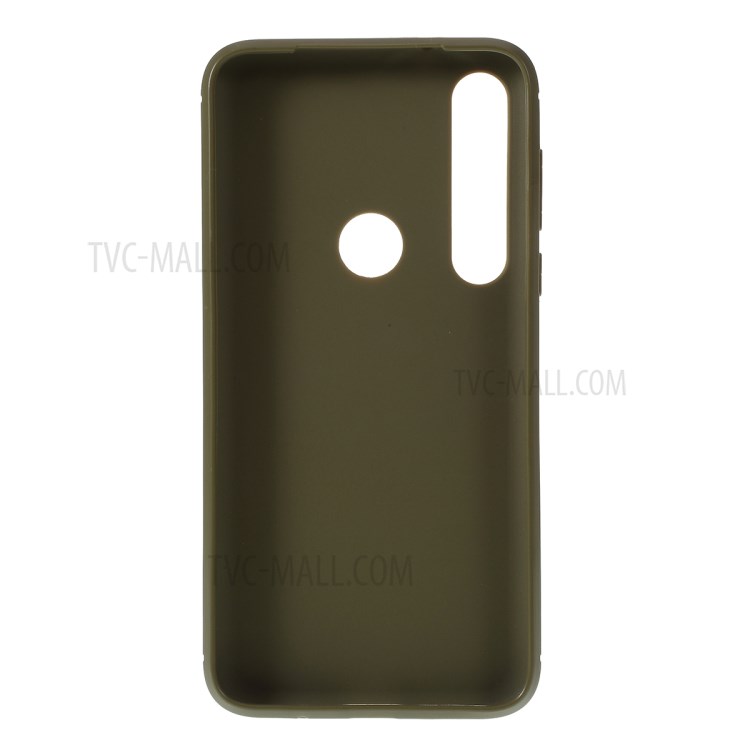 Carbon Fiber Texture TPU Case Accessory for Motorola Moto G8 Plus - Green-3