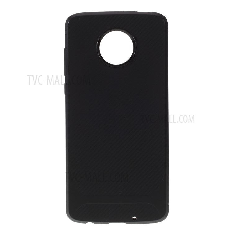 Carbon Fiber TPU Shell Case for Motorola Moto Z4 Play - Black-1