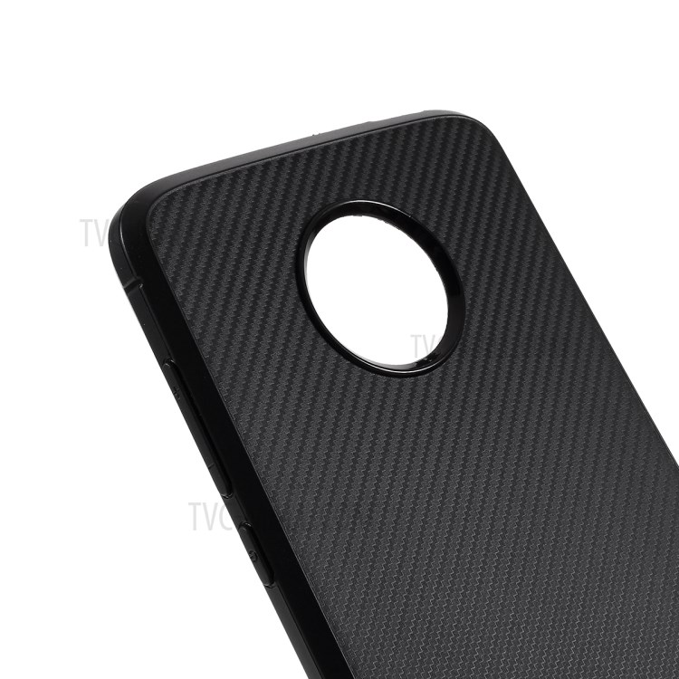 Carbon Fiber TPU Shell Case for Motorola Moto Z4 Play - Black-4