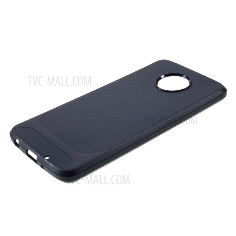 Carbon Fiber TPU Shell Case for Motorola Moto Z4 Play - Blue-4